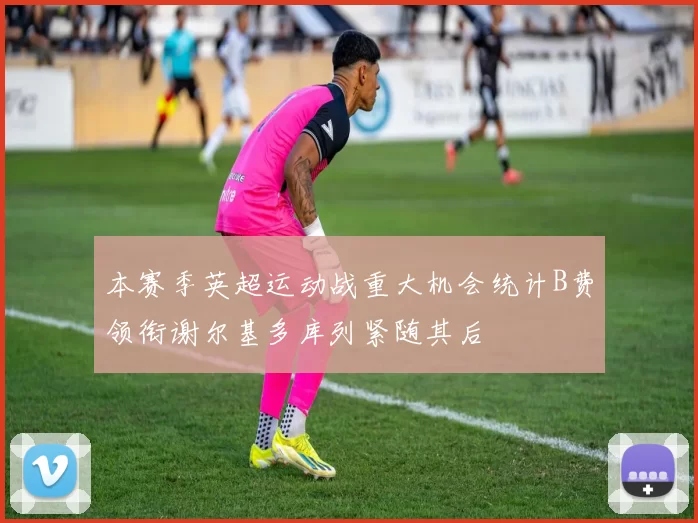 本赛季英超运动战重大机会统计B费领衔谢尔基多库列紧随其后